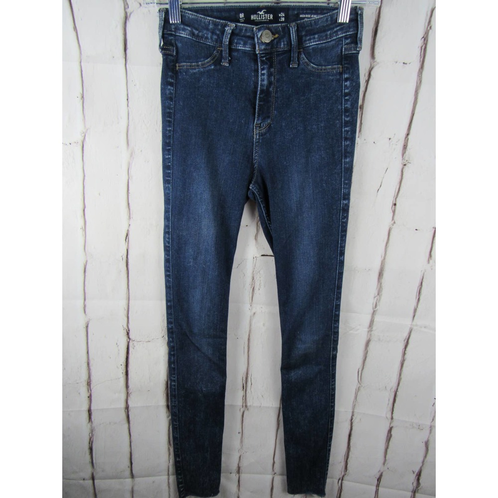 Hollister Women Jeans Size 0 Blue High Rise Jean Legging - Picture 1 of 6